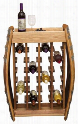 Napa East Collection Wine Barrel 24-bottle Narrow Wine Rack