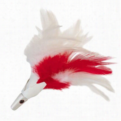 No-alibi Trollin Feathers - Unrigged - 1/4 Oz - Red/white