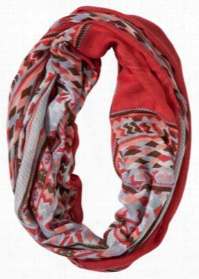 Quagga Inlaid Infinity Scarf For Ladies - Spice Coral