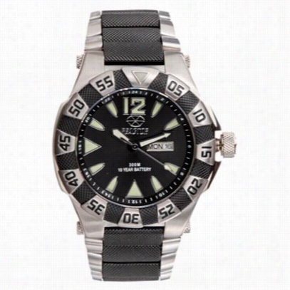 Reactor Gamma Spo Rts Watch For Men - Black Dial/2-tonr Sta Inless Bracelett