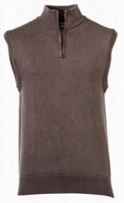 Redhead Sandwashed 1/4-zip Vest For Men - Brown - 2xl