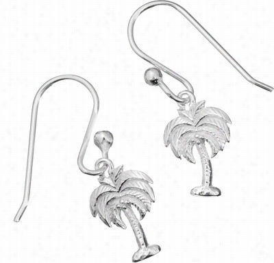 Stelirng Silver 3d Palm Tree Earrings