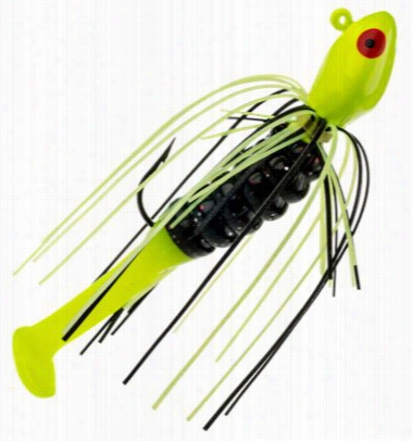 Strike King Mr. Crappie Krappie Kickers  Swim Jiig - 1/4 Oz. - Tuxedo Black-chartreuse