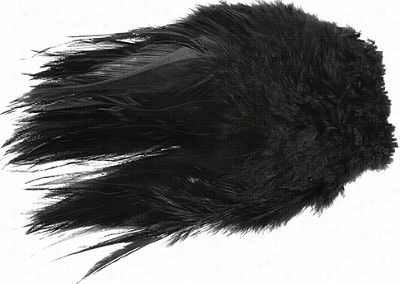 Strung Saddle Hackle Tying Material - Black