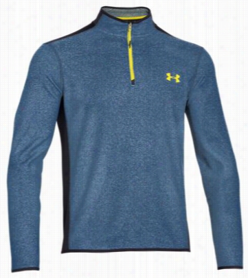 Under Armour Coldgear Infrared Performane Fleece 1/4-zip Pullover For Men - M - Petrol Blue