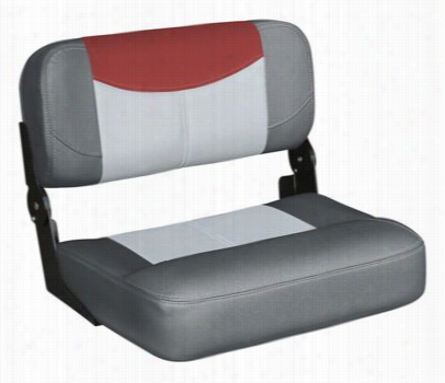 Wise Blast  Off Tour Series 22' Center Buddy Boat Bench Seat - Wd 1456 - Charcoal/grey/red