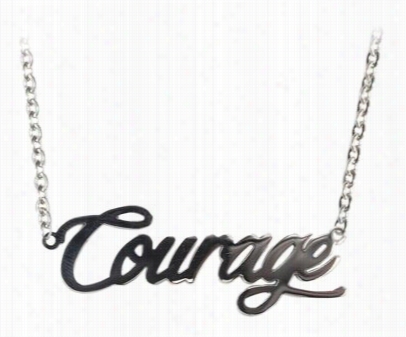 Amanda Blu Courage Stainless Steel Word Necklace