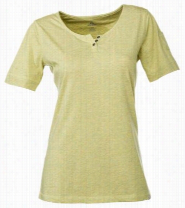 Ascend Heathered Henley For Ladies - Cutard Heather - L