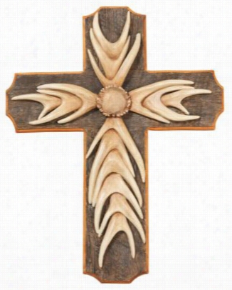 Big Sky Carvers Faux Antler Wall Cross