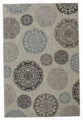 Bob Timberlake Reflections Collection Dragonfly Medallion Area Rug - Abyss Blue - 63' X 94'