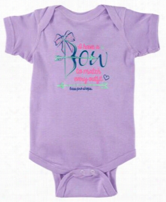 Bow To Union Bodysuit For Babes - Lavender - Newborn