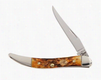 Declension-form Burnt Amber Bone Knife - Small Texas Toothpick