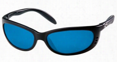 Costa Fatthom 400 Polarized Sunglassew - Matt Eblak/blue Mirror
