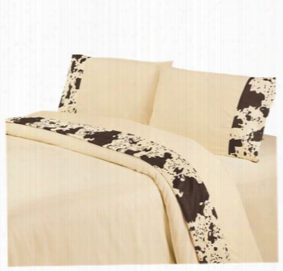 Cowhide Collection Sheet Set - Cream - Twin
