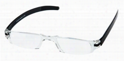 Fisherman Eyewear Slim Vision Reading Glasses -black/clear - 1.25
