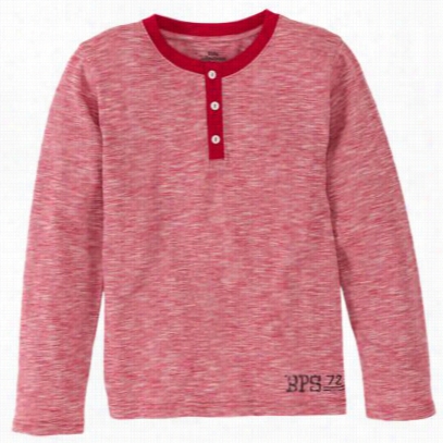 Marbled Henley For Toddlers Or Boys - Red - 12