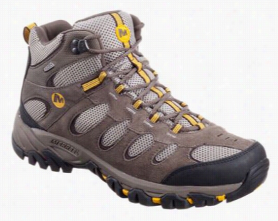 Merrell Ridgepass Mid Waterproof Hiking Boots For Men - Boulder/old Gold - 10 M
