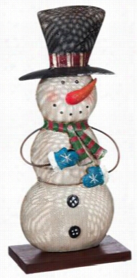 Mesh Snowman Tabletop Decor - 7' X  3.5' X 16'