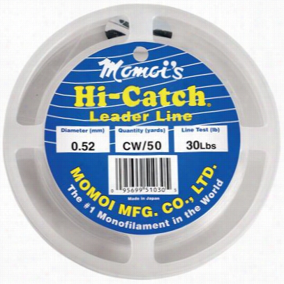 Momoii's Hi- Catch Nylon Monofilamemt Leader Keeper - 50 Yards - 30 Lb. - Smoke Blue