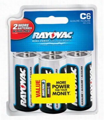 Rayovac C6 Alkaline Battery 6 Ack