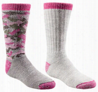 Reedhead Amo Fuchsia Cub Kids Socks - 2-pair Pack