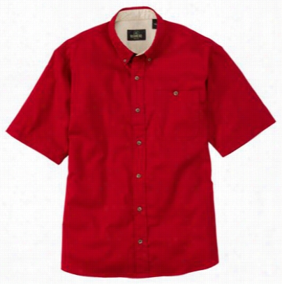 Redhead Nano-tex Twill  Shirts For Men - Short Sleeve - Red Dahlia - 2 Xl