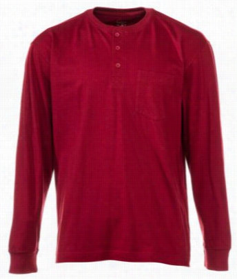 Redhead Pocket Henley For Men - Sun Dried Tomato - 2xl