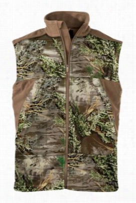 Redhead Tech Windproof Fleece Full Zip Vest  For Men - Realtree Max-1 - S