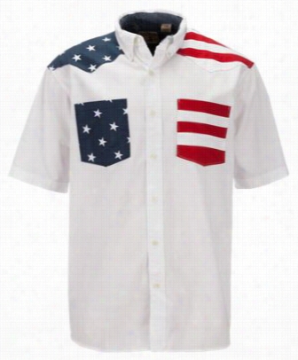 Redhead Western Stars A Nd Stripes Shirt For Men - Whire - L