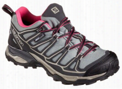 Salomon X Ultra Prime Cs Waterproof Hiking Shoes For Lad Ies - Light Tt/asphalt/hot Pink - 10m