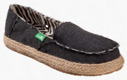 Sanuk Fiona Sidevalk Surfers Slip-on Shoes For Ladies - Charcoal - 10m