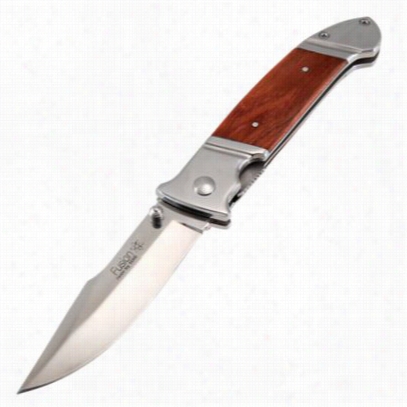 Sog Fielder Lockback Wood Hnadle Folding Sportskan's Knife - Wood