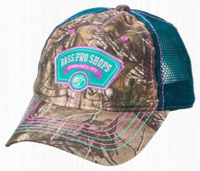 Teal Messhback Cap For Ladies - Realtree Xtra/teal Meesh