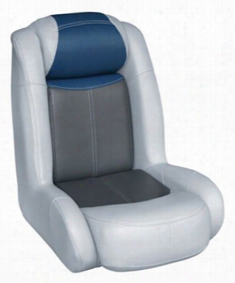 Wise Blast Off Tour Series High Back Bucket Boat Seat - Wd 14452 - Grey/charcoal/blue