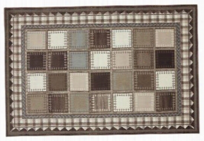 American Rug Craftsmen Woollrich Brown Box Plaid Ru G - 25" X 94