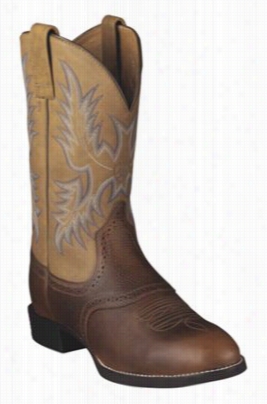 Ariat Heritage Sotckman Westerly Boots For Men - Barrel Brown - W - 12