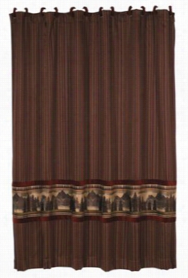 Briarclff Collection Stripe Sgower Curtain