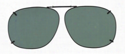 Cocoons Square 3 Clip-on Sunglasses - Gunmetal/gray - 57