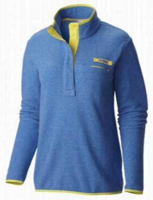 Columbia Harborside Fl Eece  Pullover For Ladies - Tormy Blue Heather - L