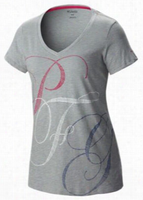 Colmbia Pfg Moogrammed T-shirt For Ladies - Grey Heat Her - L