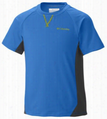 Columbia Silver Ridge T-shirt For Boys - Supr Dismal/grill/fuse Green - L