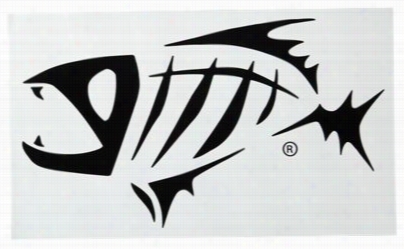 G. Loomis Fish Skeleton Sticker Boat Decal Set - Black