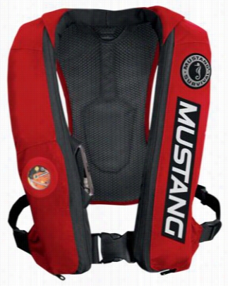 Mustang Survival Elite Inflatable Life Vest With Hit - Red