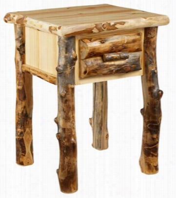 Natural Wood Bedroom Furniture Colelction Nightstand