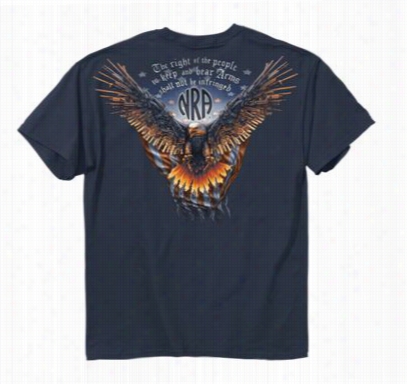 Nra Gun Eagle Wing T-shirt For Men - Blue Dusi - L