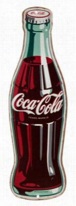 Open  Road Brands Coca-cola Bottle Embossed Die-cut Tin Sign