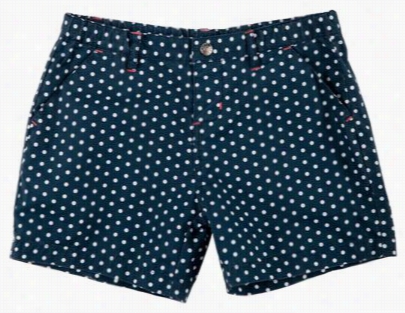 Polka Dot Shorts For Girls - Navy - 4-5