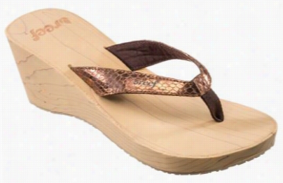 Reef Reefwood Ii Wedge Sandals For Ladies - Brnoze/snake - 10m