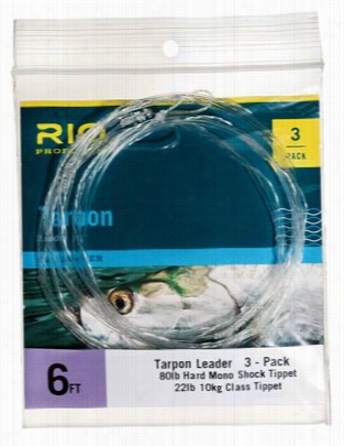 Rio Tarpon Haand-tied Leaders - 3 Pack - Nyylon Shoock - 100 Lb. Tippet