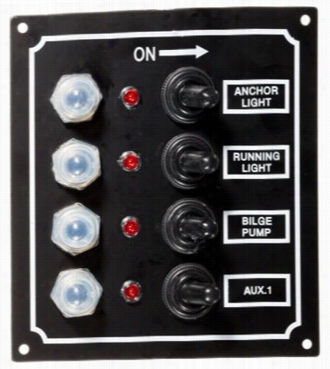 Seasense Led Marine Switch Panels - 4 Gang